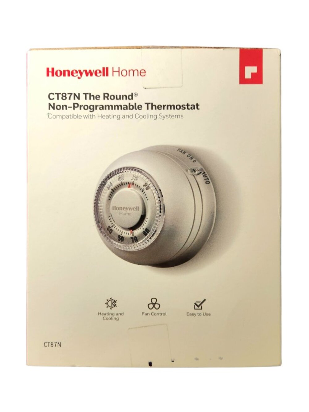Honeywell Home CT87N Round Non-Programmable Thermostat Heating Cooling New Open